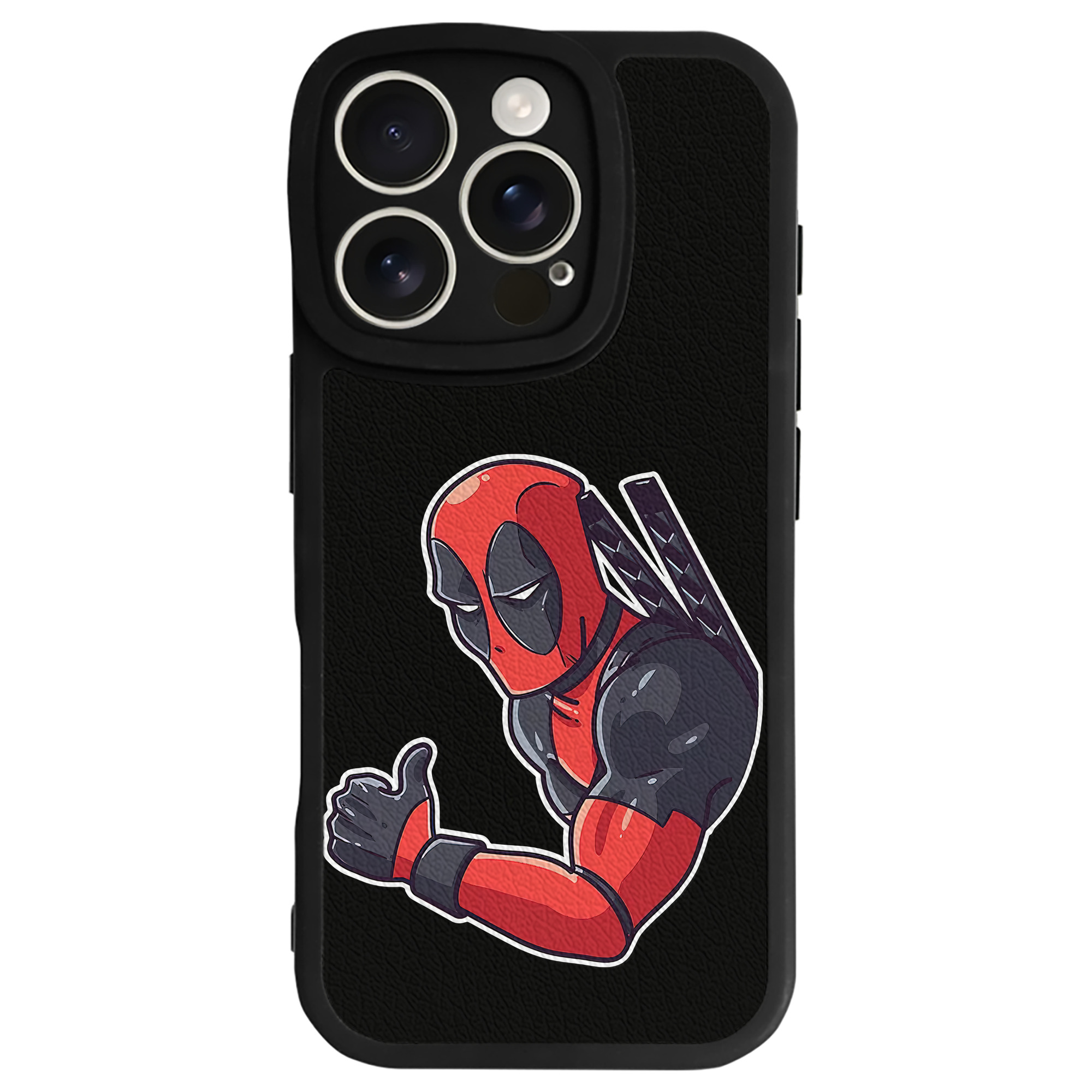 （画像用） Deadpool デッドプール 【iPhone 16シリーズ対応】シリコンスマホケース（レザー調） 材質：シリコン